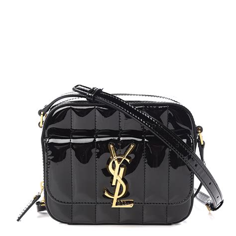 vicky toy monogram ysl crossbody camera bag|Saint Laurent Vicky Monogram YSL Small Quilted Patent Leather .